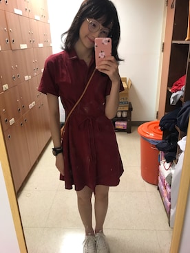 「アイテム（シャツワンピース）」を使った、Aris Changさん（レディース・164cm・20代）の夏コーディネート