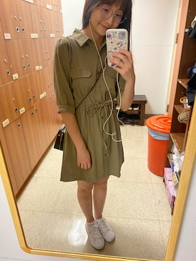 「アイテム（シャツワンピース）」を使った、Aris Changさん（レディース・164cm・20代）の夏コーディネート