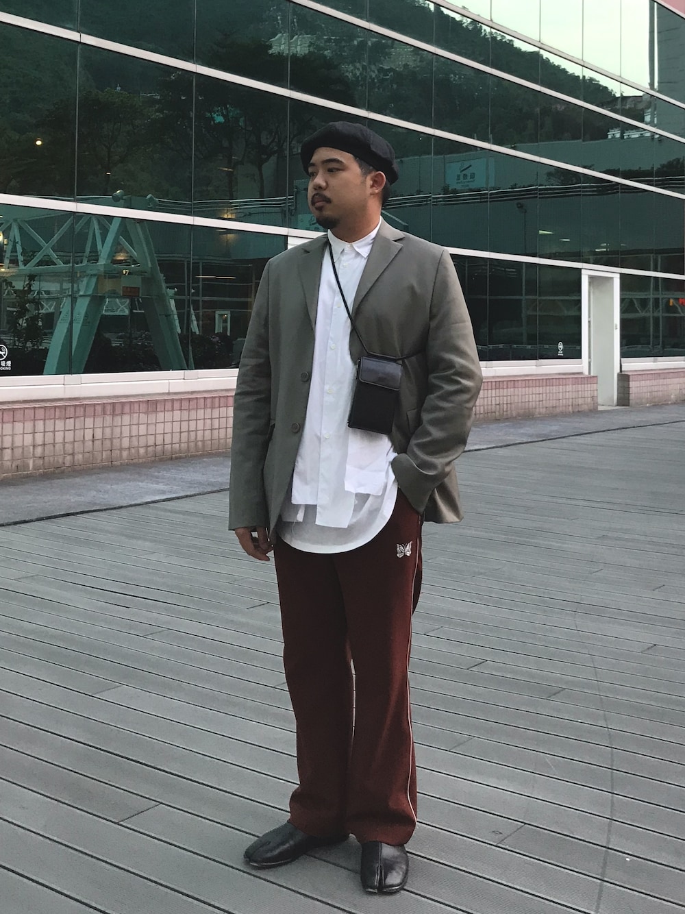 「HAREのアイテム（帽子、ブラック系）」を使った、KEVINさん（メンズ・175cm）の冬コーディネートの1枚目の写真
