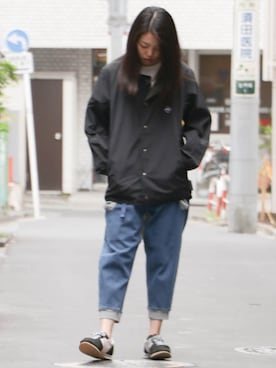 「グランピング」｜「アイテム（ジャケット/アウター）」を使った、AOI.Sさん（レディース・163cm）の秋コーディネート
