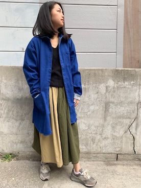 「gym master（ジムマスター）のアイテム（カバーオール）」を使った、AOI.Sさん（レディース・163cm）の冬コーディネート