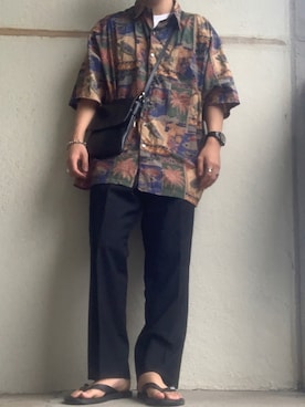 「ビーチサンダル」｜takuさん（メンズ・166cm・20代）の夏コーディネート