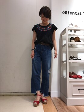 「カットオフ」｜ORientalTRaffic　新宿ミロード店さん（レディース・167cm）の夏コーディネート