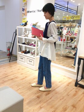 「ORiental TRaffic(ORiental TRaffic)」｜「アイテム（スリッポン）」を使った、ORientalTRaffic　新宿ミロード店さん（レディース・167cm）の春コーディネート