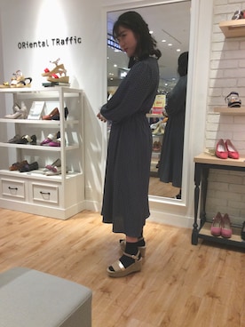 「靴下 × サンダル」｜ORientalTRaffic　新宿ミロード店さん（レディース・167cm）の春コーディネート
