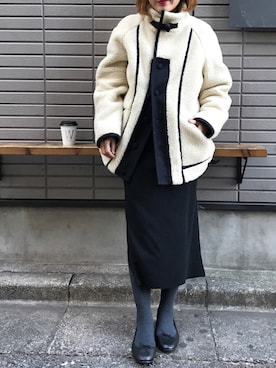 「Steven Alan（スティーブンアラン）のアイテム（その他アウター）」を使った、yuiさん（レディース・154cm）の冬コーディネート