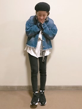 「LEPSIM（レプシィム）のアイテム（ジャケット/アウター）」を使った、yuiさん（レディース・154cm）の春コーディネート