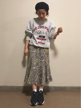 「Reebok（リーボック）のユニセックス リーボック インスタ ポンプフューリー ブラック Reebok INSTAPUMP FURY OG V65750（スニーカー）」を使った、yuiさん（レディース・154cm）の春コーディネート