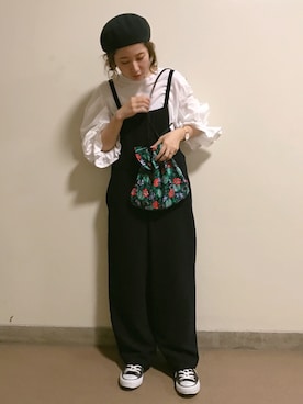 「BEAUTY&YOUTH UNITED ARROWS（ビューティーアンドユースユナイテッドアローズ）のアイテム（つなぎ/オールインワン）」を使った、yuiさん（レディース・154cm）の春コーディネート