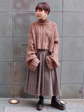 「Another Edition」｜「アイテム（その他シューズ）」を使った、yuiさん（レディース・154cm）の秋コーディネート