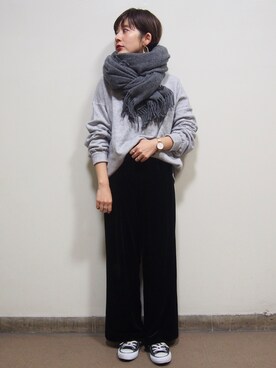 「ぐるぐる巻き」｜yuiさん（レディース・155cm）の冬コーディネート