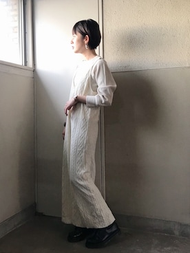 「SLOBE citron.（スローブシトロン）のアイテム（ワンピース/ドレス）」を使った、yuiさん（レディース・155cm）の秋コーディネート