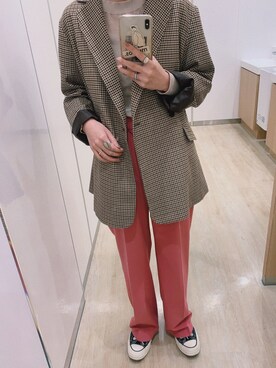 「LEPSIM（レプシィム）のアイテム（ジャケット/アウター）」を使った、yuiさん（レディース・155cm）の秋コーディネート