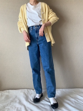 「白ロンT」｜yuiさん（レディース・155cm）の冬コーディネート