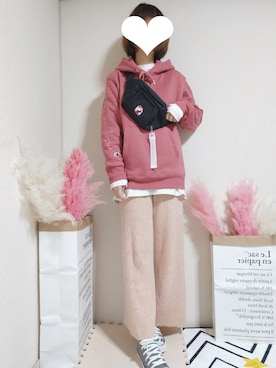 「WC（ダブル シー）のアイテム（ボディバッグ/ウエストポーチ）」を使った、kikisou212さん（レディース・159cm）の冬コーディネート