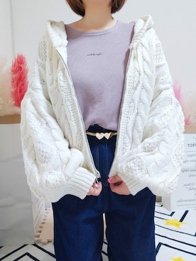 「ケーブルニット」｜kikisou212さん（レディース・159cm）の冬コーディネート