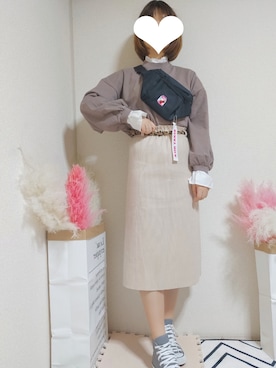 「WC（ダブル シー）のアイテム（ボディバッグ/ウエストポーチ）」を使った、kikisou212さん（レディース・159cm）の春コーディネート