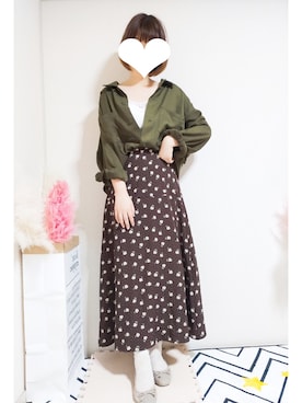 「one after another NICE CLAUP（ワンアフターアナザーナイスクラップ）のレース＆レオパードバレエシューズ（バレエシューズ）」を使った、kikisou212さん（レディース・159cm）の夏コーディネート