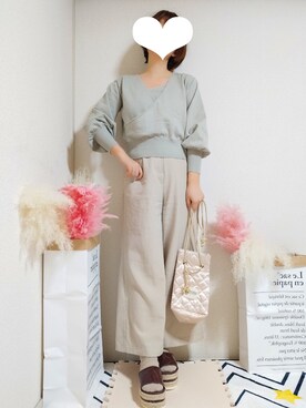 「one after another NICE CLAUP（ワンアフターアナザーナイスクラップ）のアイテム（アンサンブル）」を使った、kikisou212さん（レディース・159cm）の秋コーディネート