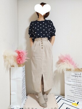 「one after another NICE CLAUP（ワンアフターアナザーナイスクラップ）のレース＆レオパードバレエシューズ（バレエシューズ）」を使った、kikisou212さん（レディース・159cm）の秋コーディネート