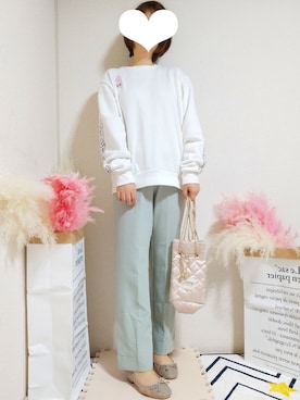 「WC（ダブル シー）のアイテム（スウェット）」を使った、kikisou212さん（レディース・159cm）の秋コーディネート