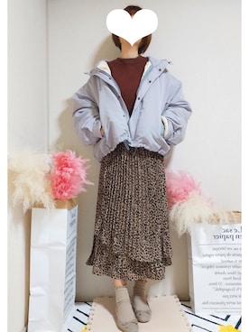 「one after another NICE CLAUP（ワンアフターアナザーナイスクラップ）のアイテム（マウンテンパーカー）」を使った、kikisou212さん（レディース・159cm）の冬コーディネート