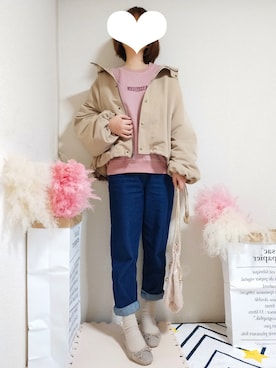 「apres jour（アプレジュール）のアイテム（マウンテンパーカー）」を使った、kikisou212さん（レディース・159cm）の春コーディネート