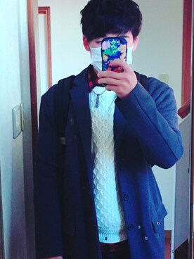 航生さん（メンズ・174cm）の冬コーディネート