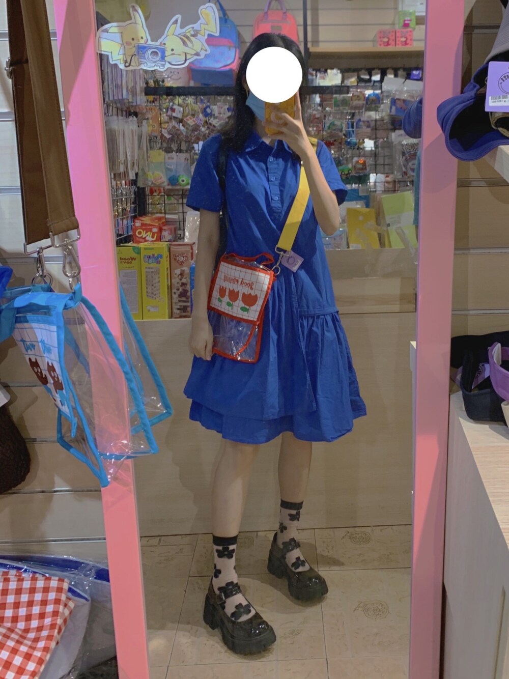 「no brandのアイテム（ワンピース/ドレス、ブルー系）」を使った、silverboxさん（レディース・160cm）の夏コーディネートの1枚目の写真
