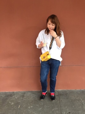 「Actually（アクチュアリー）のアイテム」を使った、KAYOさん（レディース・161cm）の春コーディネート