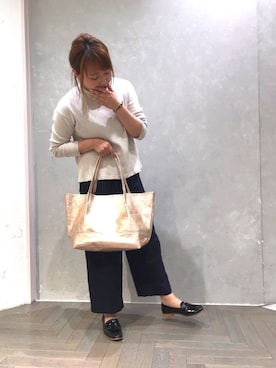 「YECCA VECCA（イェッカヴェッカ）のアイテム（パンツ）」を使った、KAYOさん（レディース・161cm）の春コーディネート