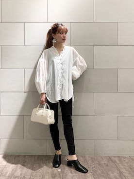 「ジーナシス」｜「アイテム（タンクトップ）」を使った、Ayukaさん（レディース・159cm）の春コーディネート