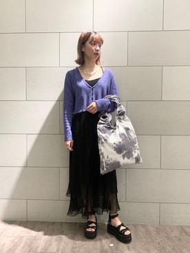 「ジーナシス」｜「アイテム（キャミソール）」を使った、Ayukaさん（レディース・159cm）の春コーディネート