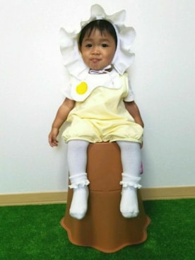 「ボンネット」｜「アイテム（その他）」を使った、☘ゆうり☘さん（キッズ・70cm）の夏コーディネート