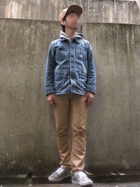 「平成最後のWEARISTAセンバツ」｜「アイテム（カバーオール）」を使った、ヒロさん（メンズ・169cm）の春コーディネート