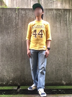 「ナンバーTシャツ」｜「アイテム（その他）」を使った、ヒロさん（メンズ・170cm）の夏コーディネート