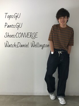 「新作」｜「アイテム（アナログ腕時計）」を使った、らいらいらさん（メンズ・162cm）の夏コーディネート