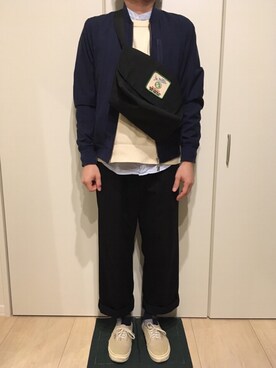 「JOURNAL STANDARD（ジャーナルスタンダード）のアイテム（MA-1）」を使った、えんどーさん（メンズ・169cm）の秋コーディネート