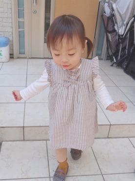 「おんなのこコーデ」｜「アイテム（モカシン/デッキシューズ）」を使った、こだまさん（キッズ・100cm）の冬コーディネート