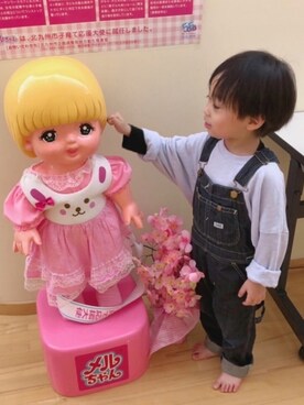 「ラベンダー」｜「アイテム（サロペット/オーバーオール）」を使った、こだまさん（キッズ・100cm）の春コーディネート
