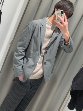 「オリーブ」｜「アイテム（その他アウター）」を使った、ともさん（メンズ・173cm）の春コーディネート