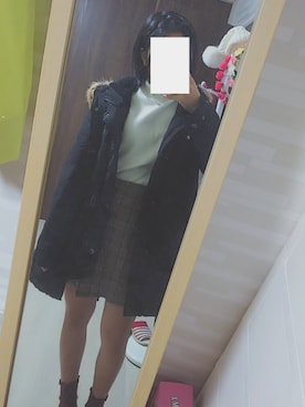 「ZARA（ザラ）のアイテム（ニット/セーター、ホワイト系）」を使った、airi😋😝さん（レディース・153cm）の春コーディネート
