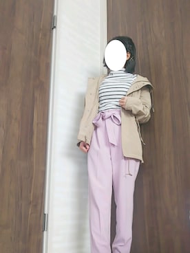 「BACK NUMBER（バックナンバー）のアイテム（マウンテンパーカー）」を使った、airi😋😝さん（レディース・153cm）の春コーディネート
