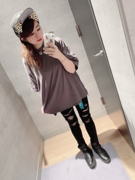 「Yohji Yamamoto（ヨウジヤマモト）のアイテム（ブーツ）」を使った、MSYさん（レディース・159cm）の秋コーディネート