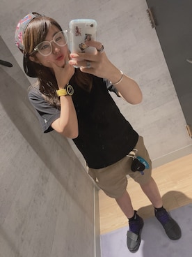 「カスタムスニーカー」｜「アイテム（帽子）」を使った、MSYさん（レディース・159cm）の秋コーディネート