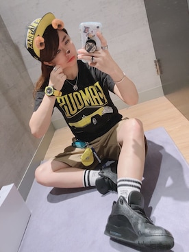 「NEW ERA（ニューエラ）のアイテム（パンツ）」を使った、MSYさん（レディース・159cm）の秋コーディネート