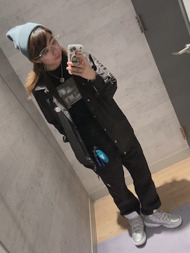 「シルバー」｜「アイテム（ナイロンジャケット）」を使った、MSYさん（レディース・159cm）の秋コーディネート
