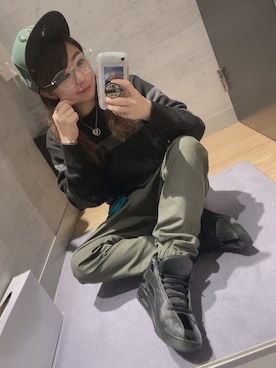 「NEW ERA（ニューエラ）のアイテム（パンツ）」を使った、MSYさん（レディース・159cm）の秋コーディネート