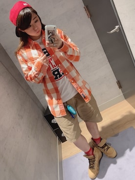 「NEW ERA（ニューエラ）のアイテム（パンツ）」を使った、MSYさん（レディース・159cm）の冬コーディネート