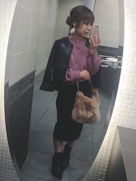 「Honeys（ハニーズ）のアイテム（ブーティ）」を使った、haaachanさん（レディース・153cm）の秋コーディネート